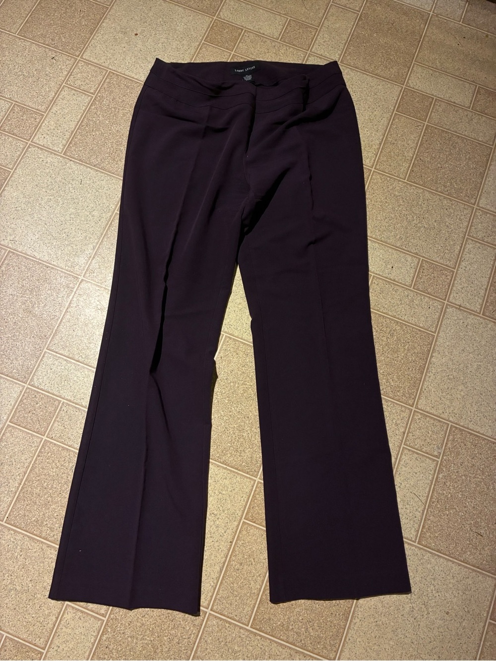 Larry Levine plum colored women’s dress pants size 12